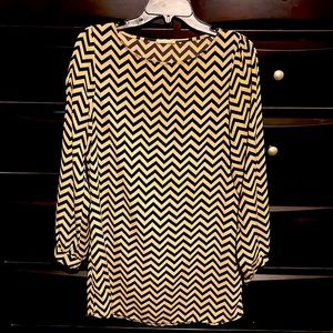 Black and Tan chevron dress